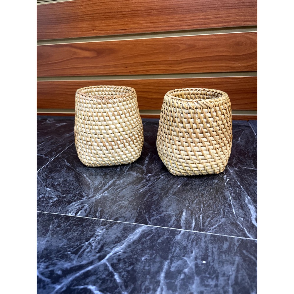 Handmade Rattan Organizer Set
